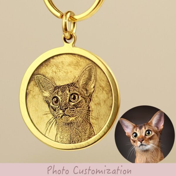 Pet brass identity tag - anti loss commemorative tag