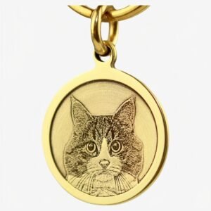 Pet brass identity tag - anti loss commemorative tag