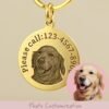 Pet brass identity tag - anti loss commemorative tag