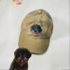 Hand embroidered pet baseball cap