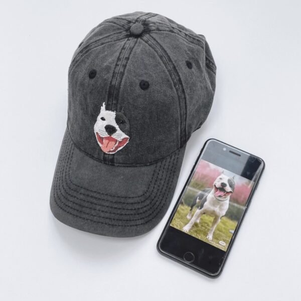 Hand embroidered pet baseball cap