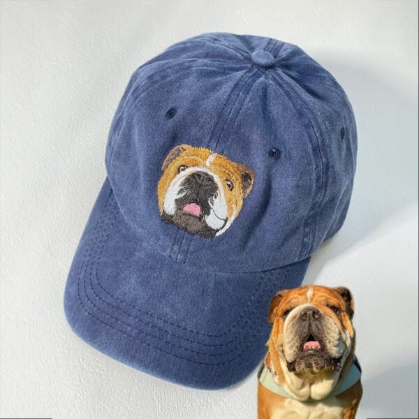 Hand embroidered pet baseball cap
