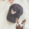 Hand embroidered pet baseball cap