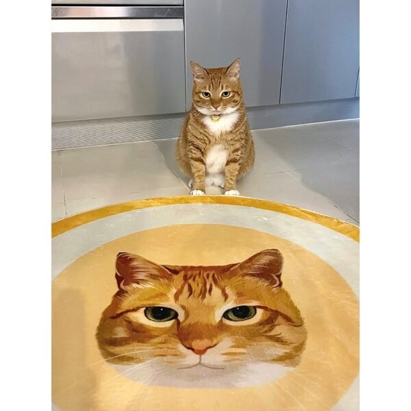 Custom Pet Printed Cream Velvet Carpet
