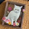 Hand-Painted Pet Portrait Glass Painting