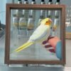 Hand-Painted Pet Portrait Glass Painting